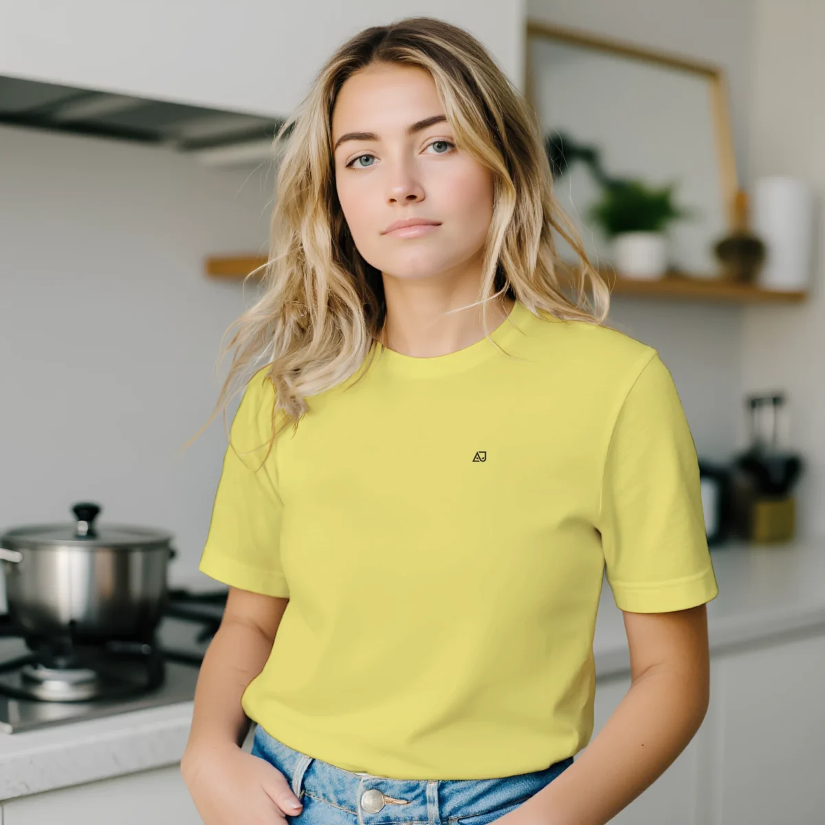 Meisje geel T-shirt