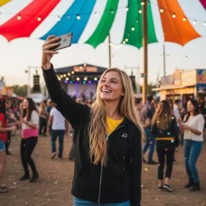 meisje op festival