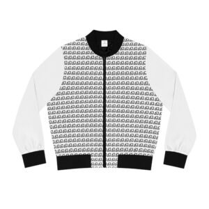 Copy of Patterned Bomber Jacket — Monogram Repeat Black & White